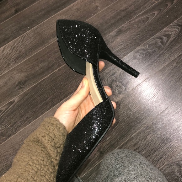 🌟 2 for 35$ Sparkly Black Pointed Toe Stiletto - Picture 3 of 4